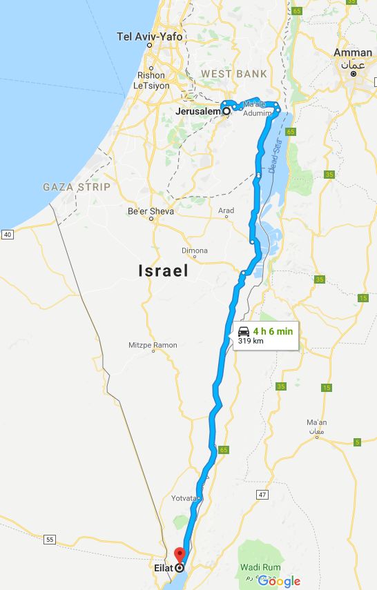 Eilat to Jerusalem